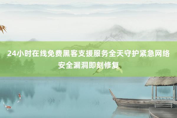24小时在线免费黑客支援服务全天守护紧急网络安全漏洞即刻修复